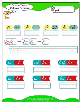 ğvfj Grubu Çalışma Sayfaları